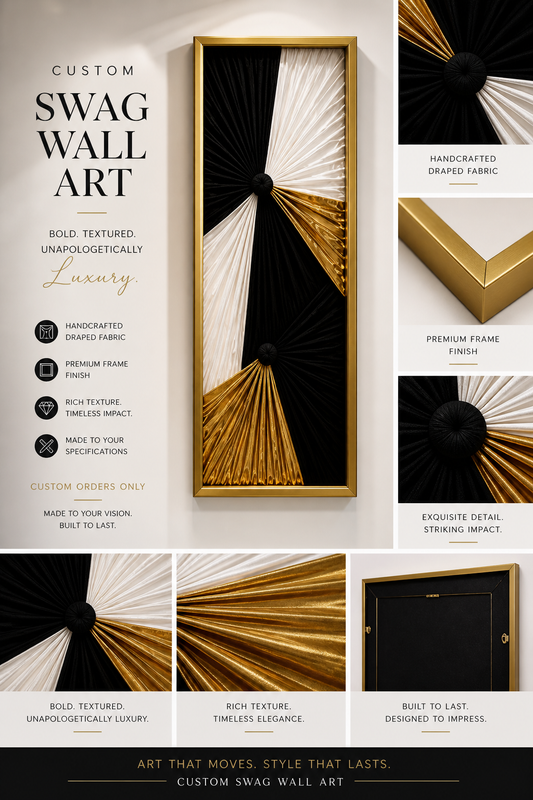 Noir Radiance Pleated Wall Panel