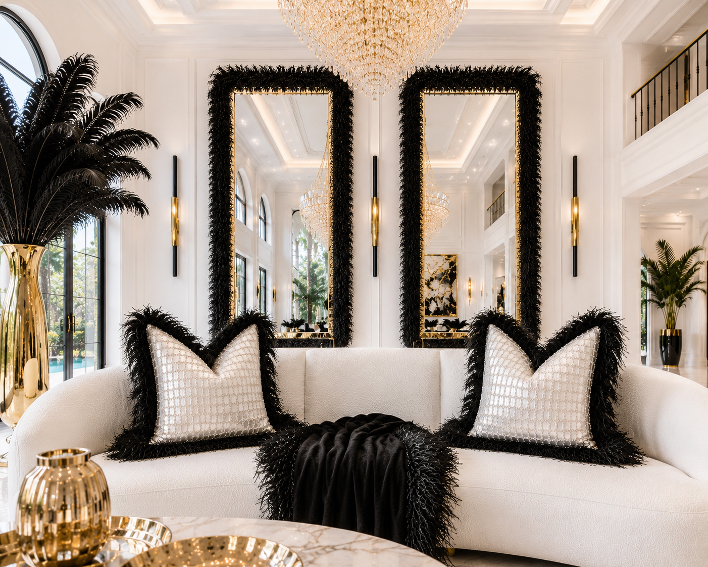 Windsor Noir Feather Pillow