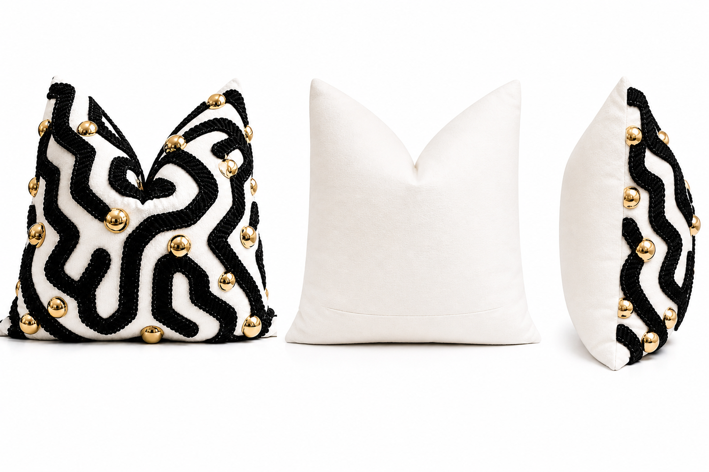 Obsidian Curve Luxe Pillow
