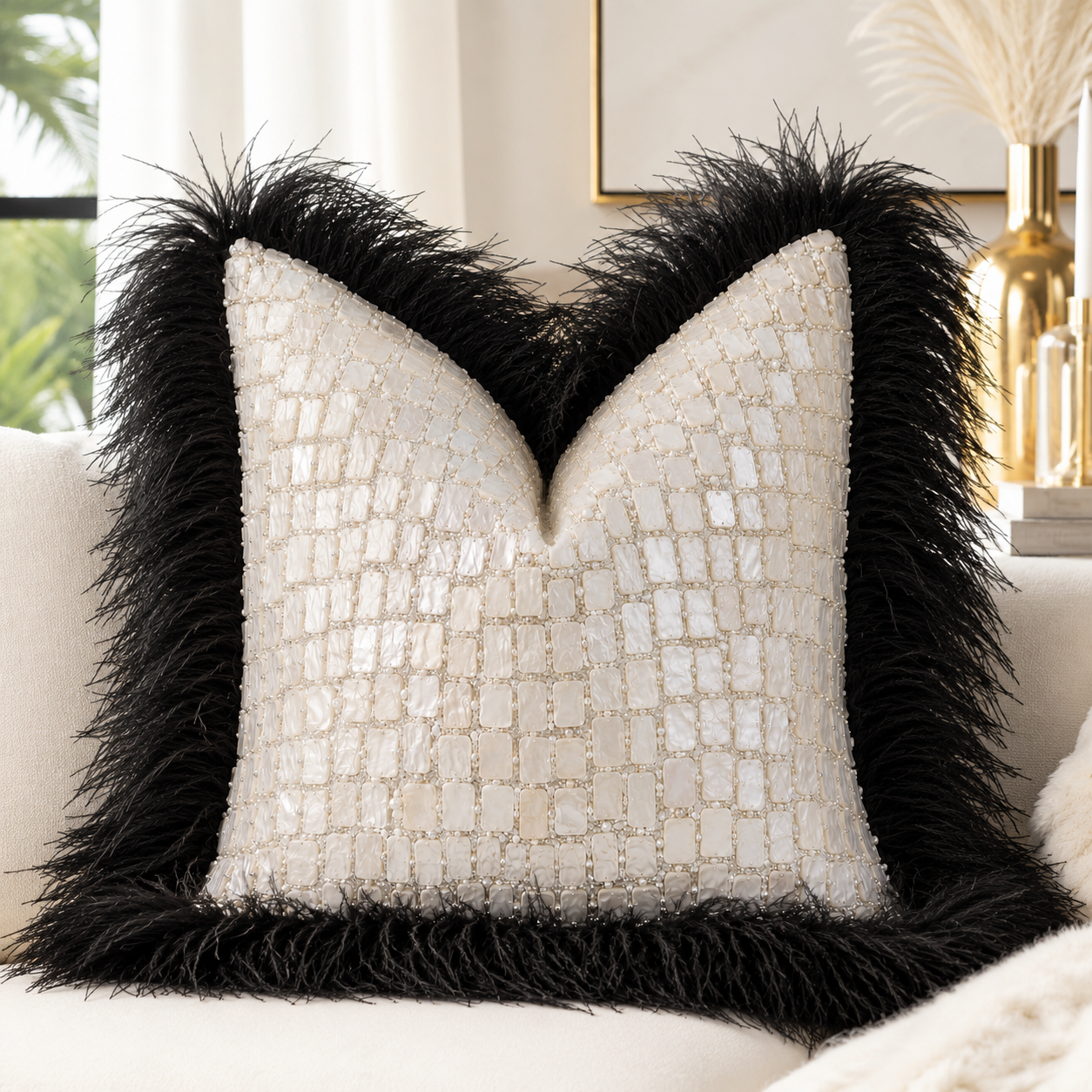 Windsor Noir Feather Pillow