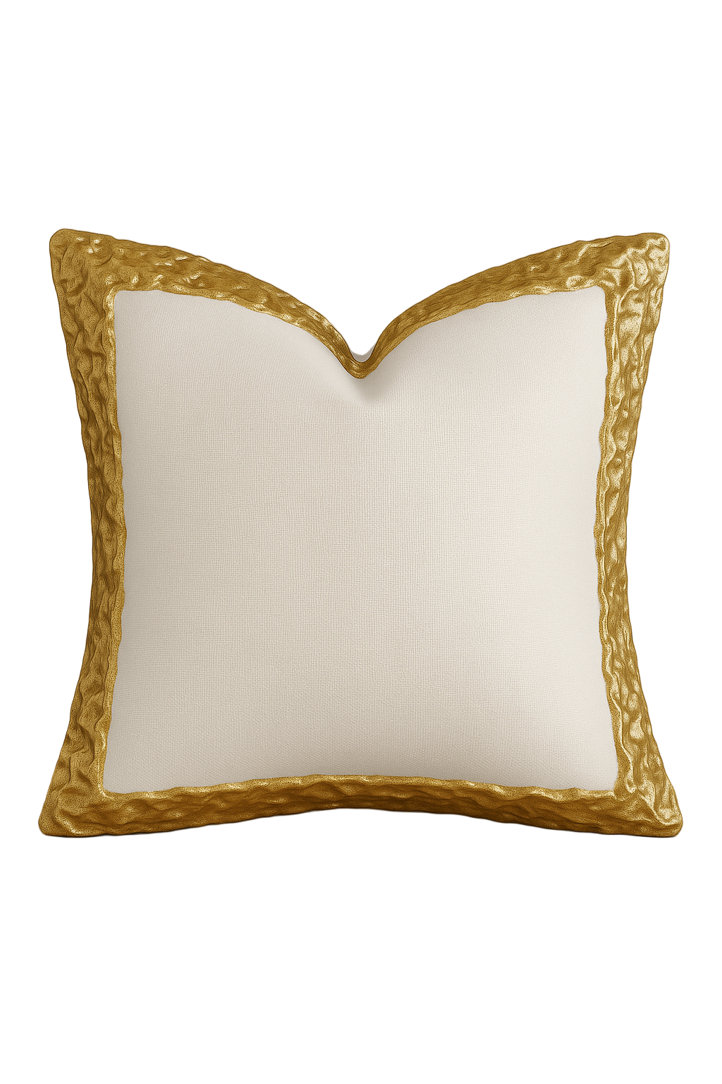 Luxe Harmony Pillow Cover White & Gold Edition