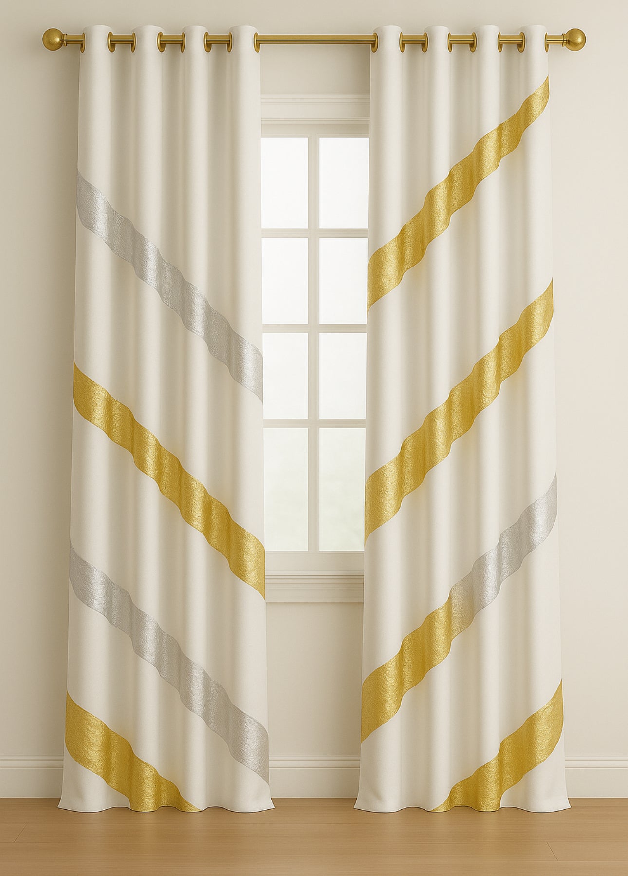 Aurum Luxe Metallic Wave Curtains
