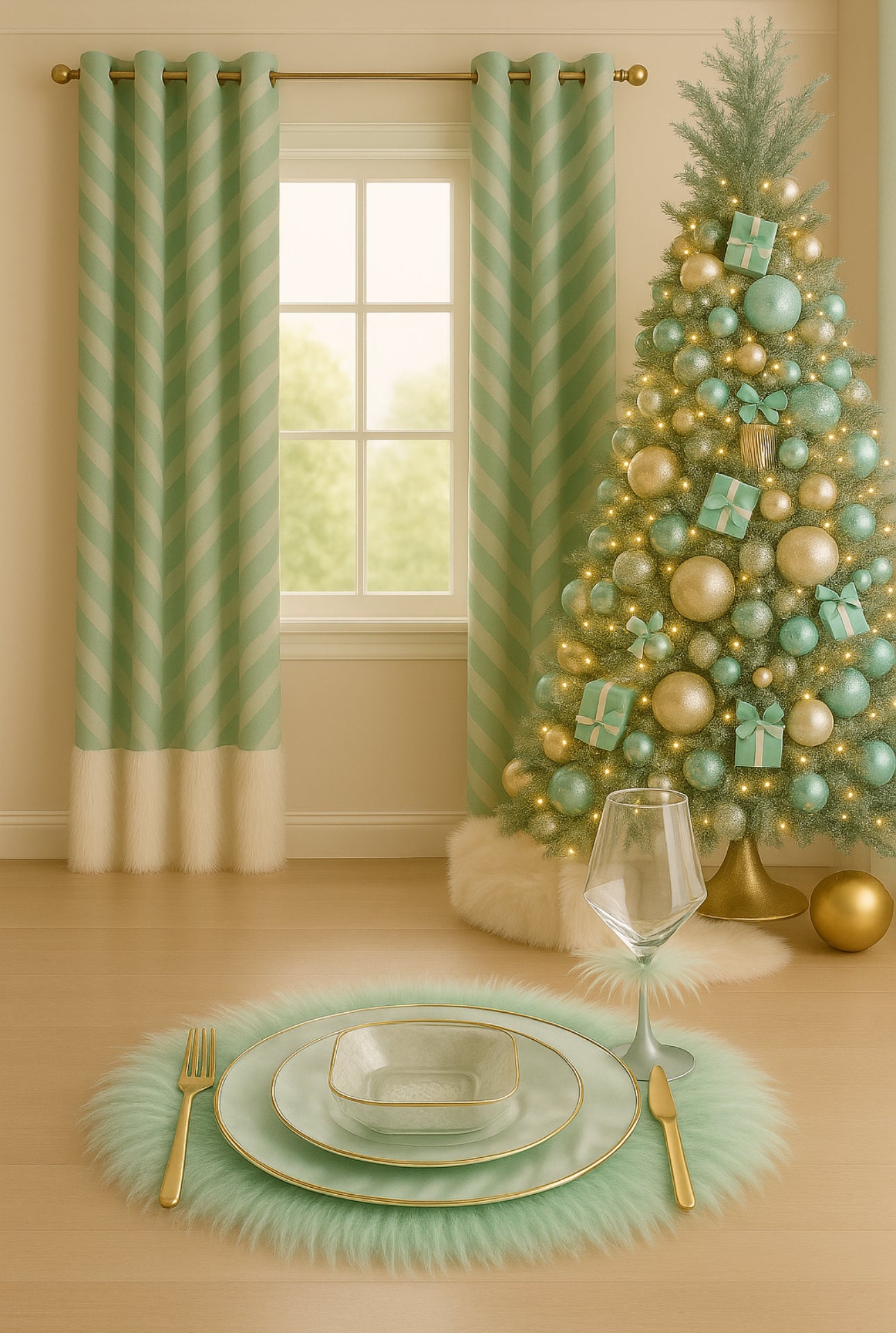 Mint Luxe Feather Glass by Room & Luxe