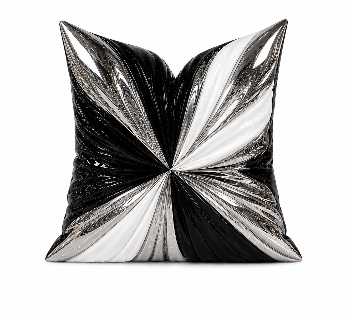 Obsidian Chrome Sculpt Pillow