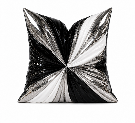 Obsidian Chrome Sculpt Pillow