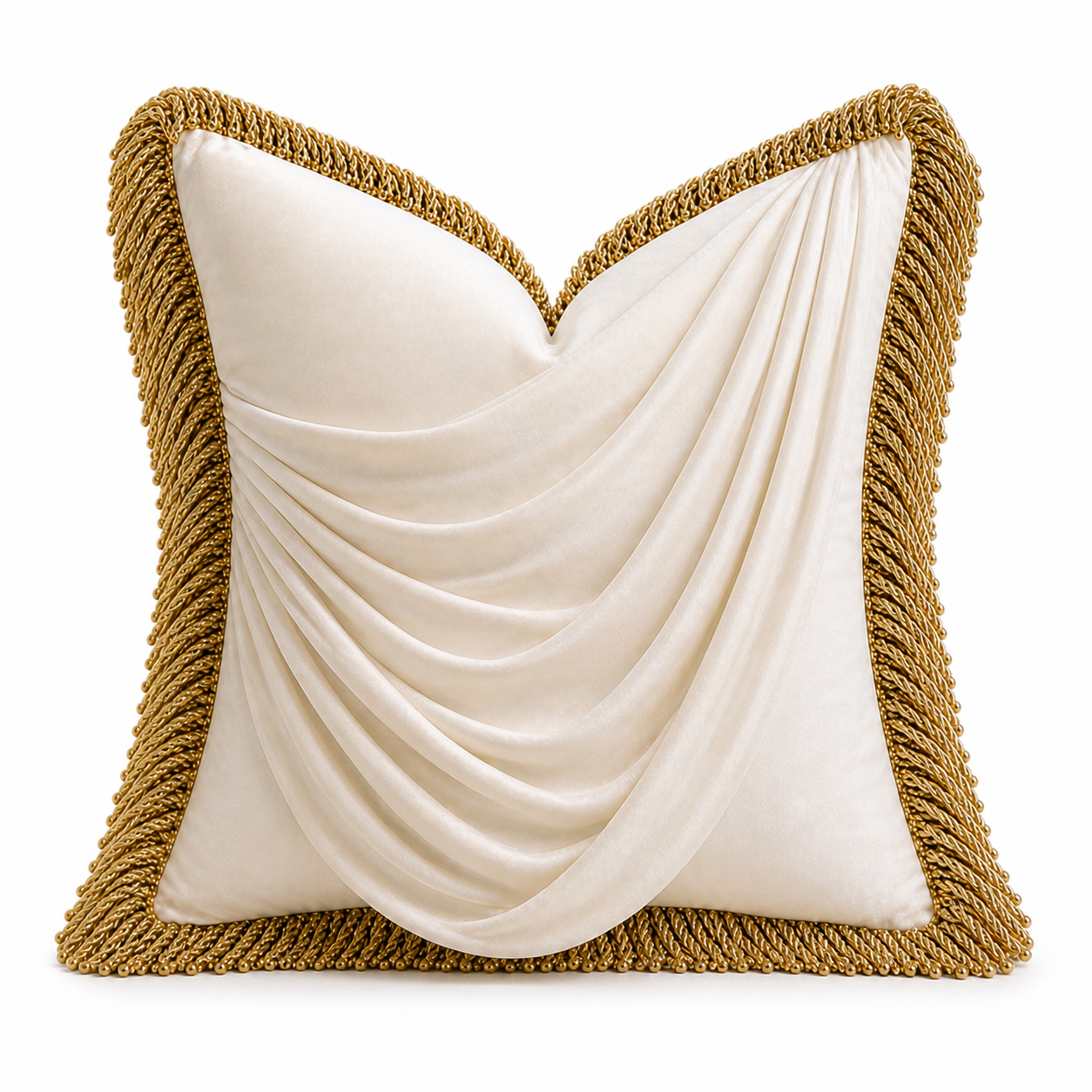 The Versailles Draped Silk Luxe Pillow Cover