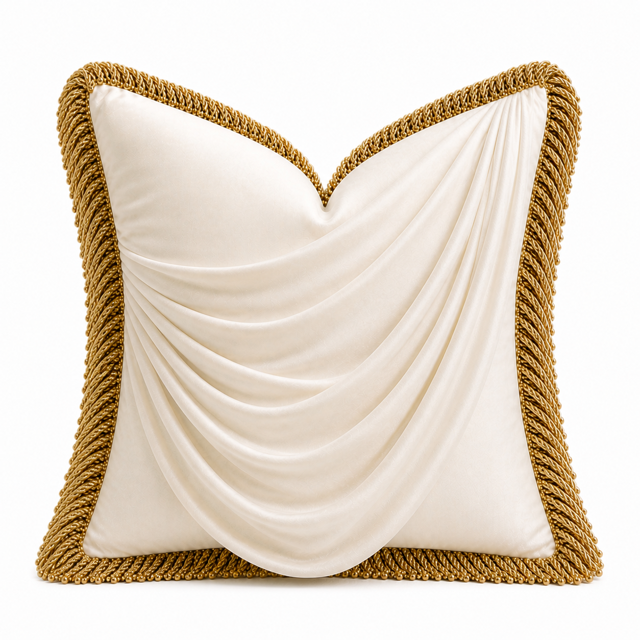 The Versailles Draped Silk Luxe Pillow Cover
