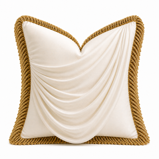 The Versailles Draped Silk Luxe Pillow Cover