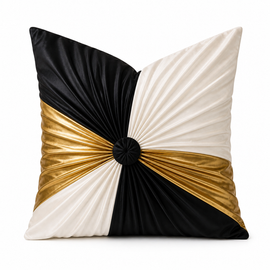 Noir Étoile Pleated Luxe Pillow Cover