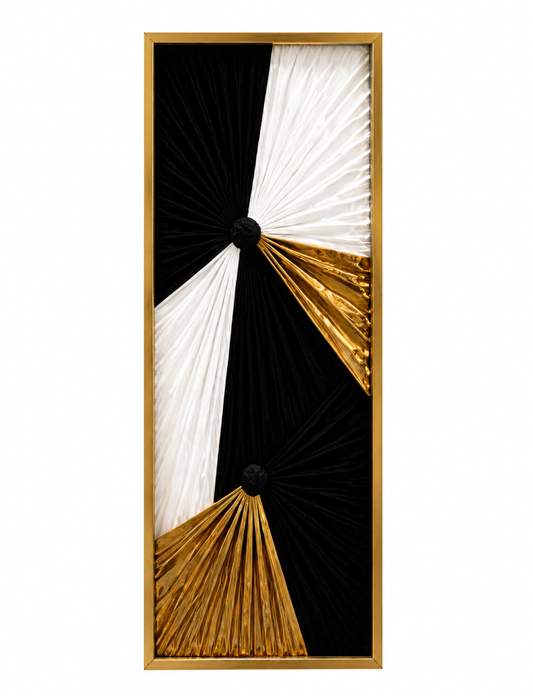Noir Radiance Pleated Wall Panel