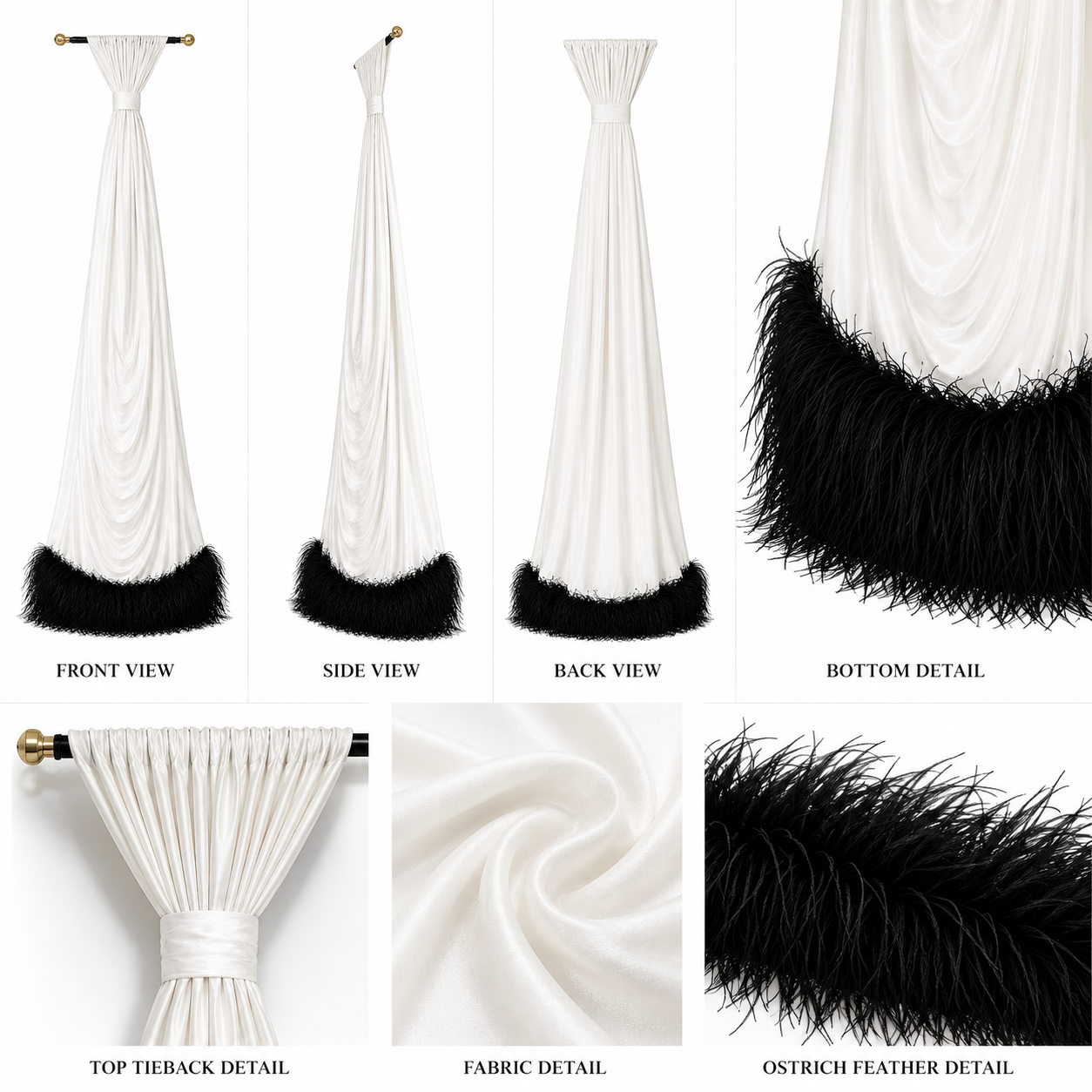 Windsor Feather Curtain Panel