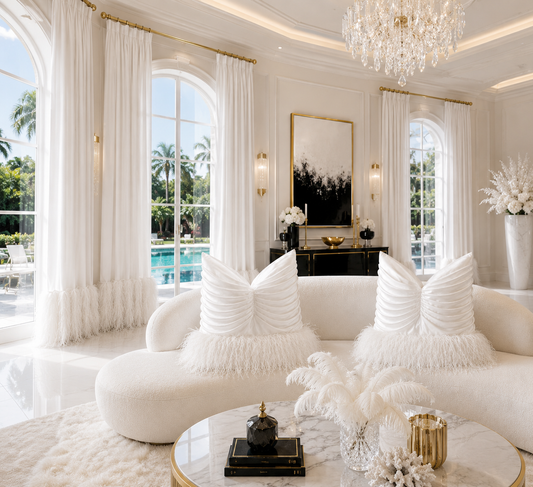 The Étoile Blanc Feather Cushion Cover