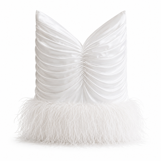 The Étoile Blanc Feather Cushion Cover
