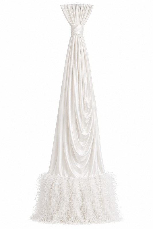 The Étoile Blanc Feather Curtain Panel