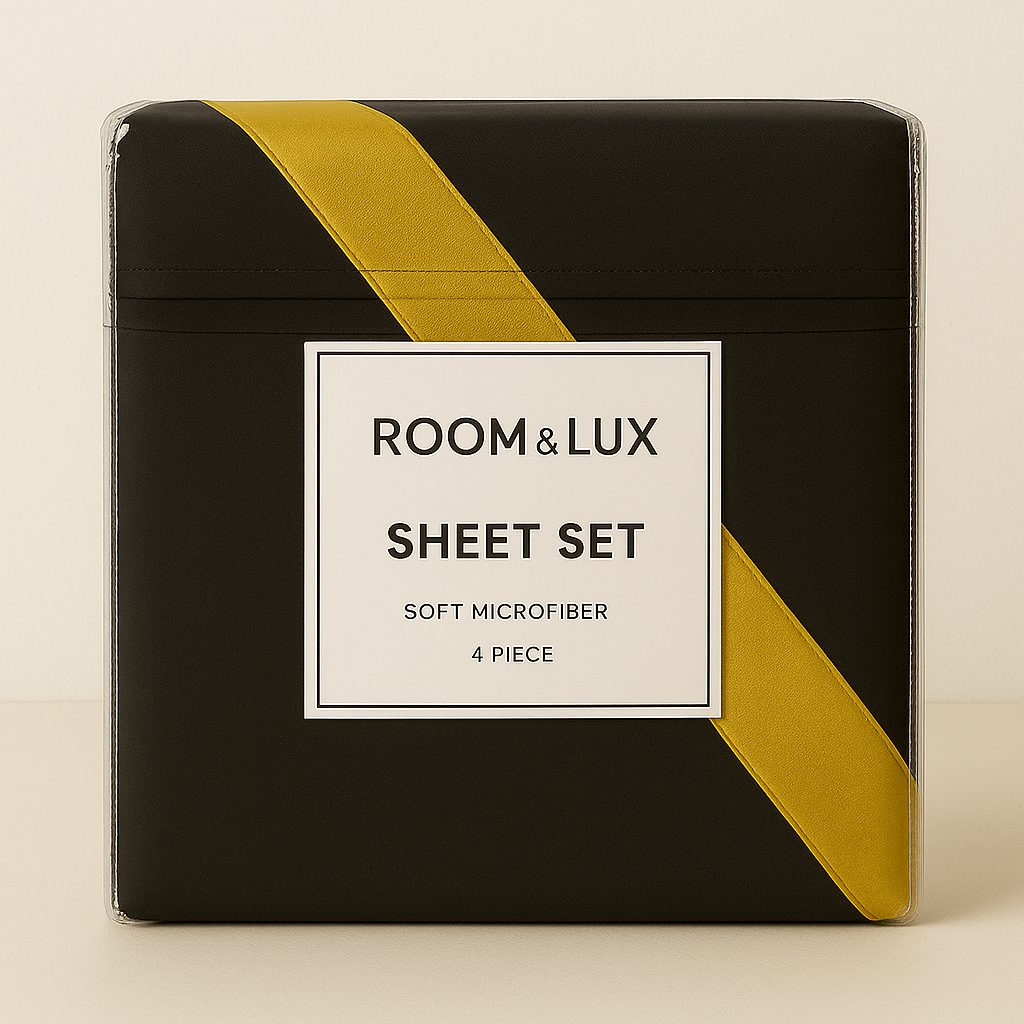 Room & Lux Signature Gold Stripe Sheet Set