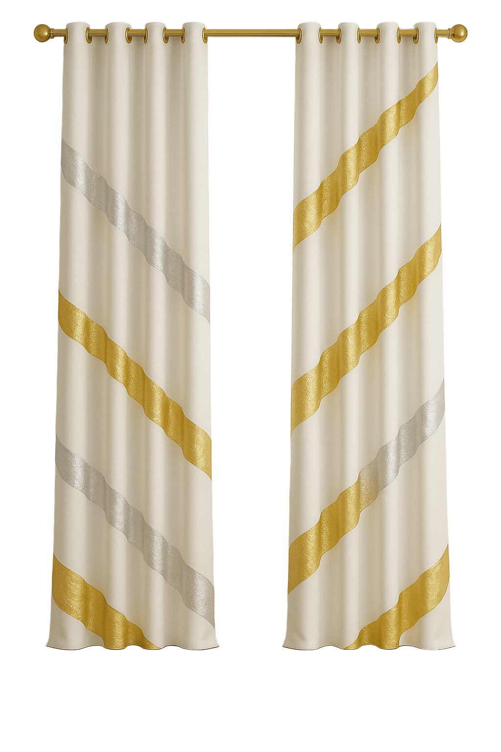 Aurum Luxe Metallic Wave Curtains