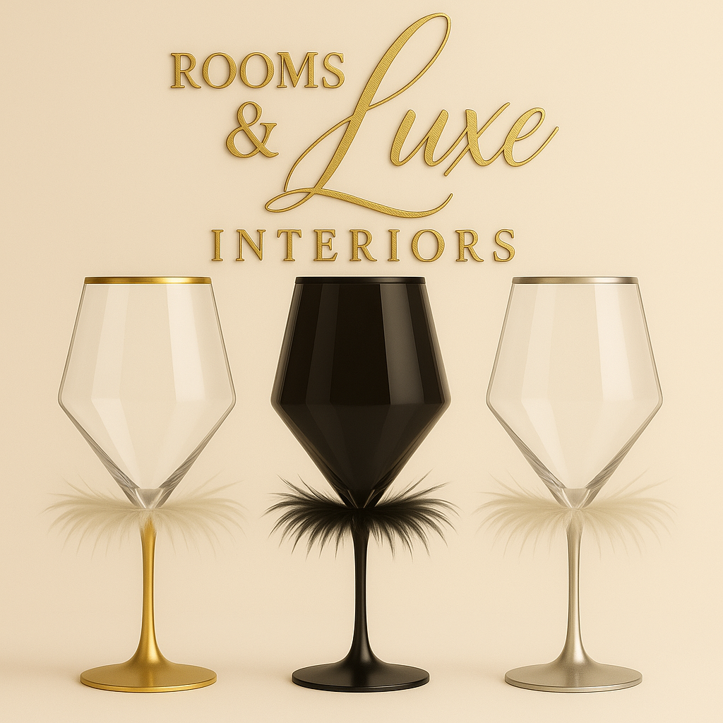 Luxe Ostrich-Stem Wine Glass – Silver Edition