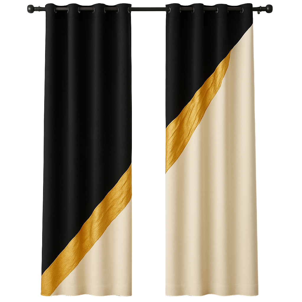 Aurora Luxe Pillow – Black, Gold & Cream Edition